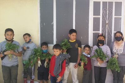 Los niños y niñas de San Joaquín del Vaticano, trabajan cara el desarrollo del ODS12, y el cuidado medioambiental de la comunidad